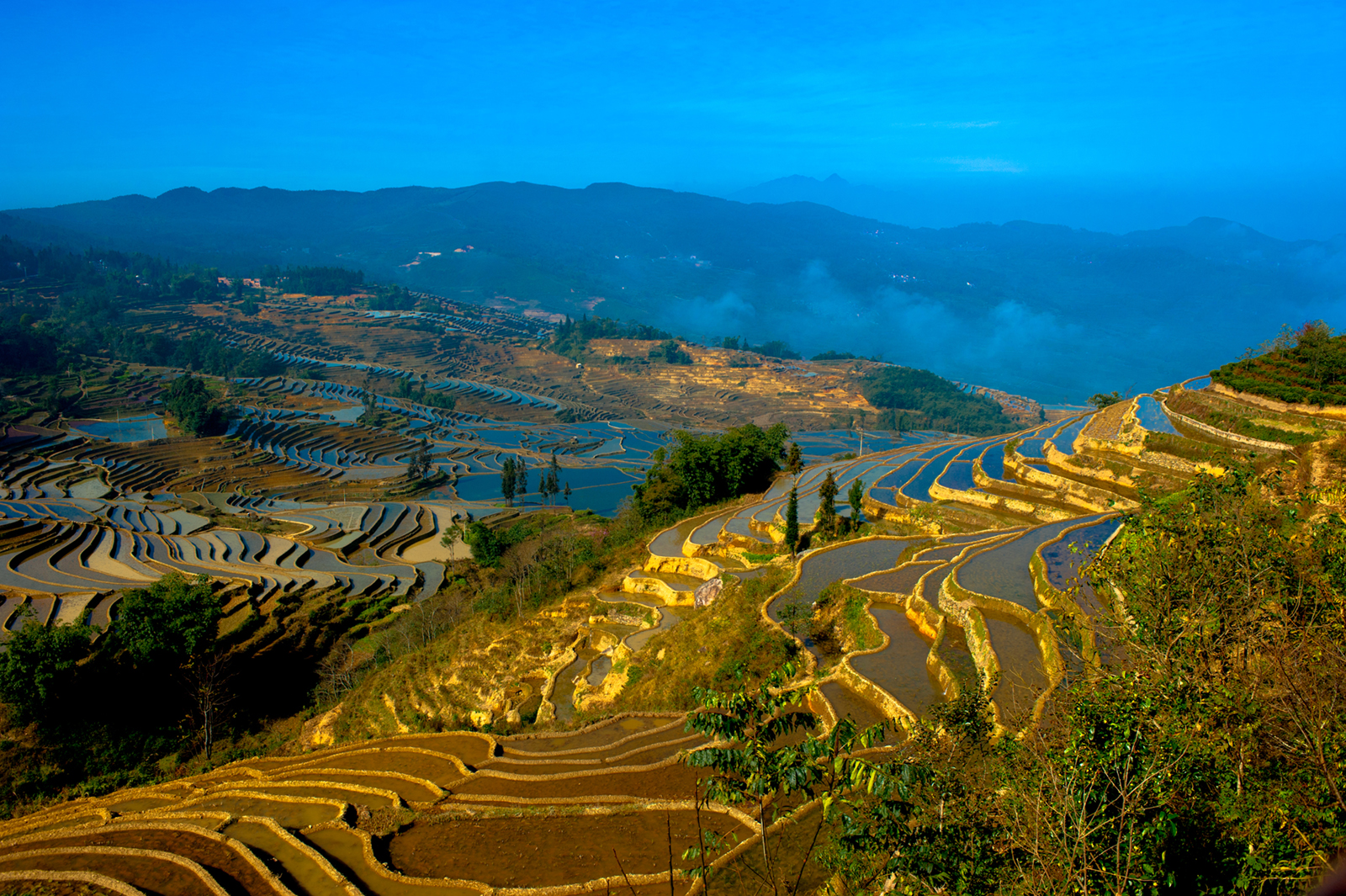Terrassenfelder bei Yuenyang in Yunnan
