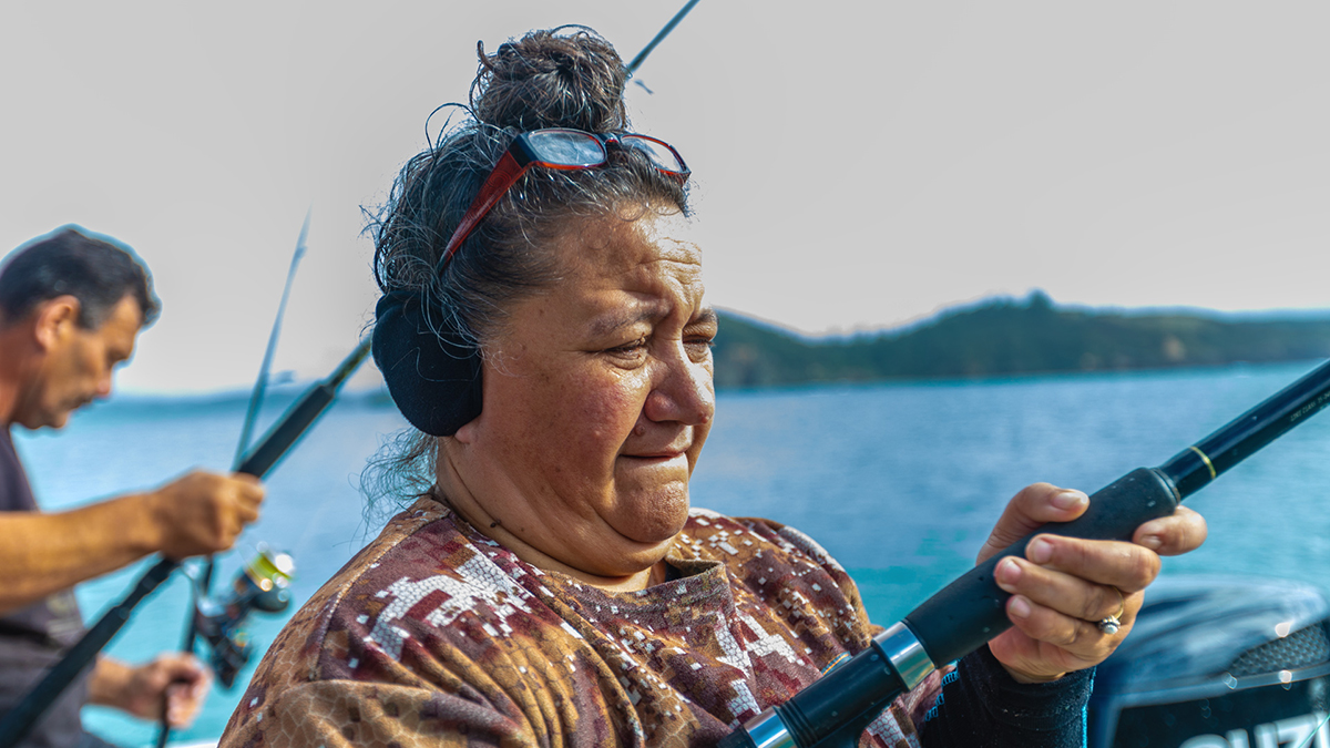 Fischen mit dem Maoris Bob und Louise an der Bay of Islands
