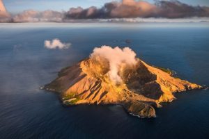 Luftaufnahme der Vulkaninsel White Island